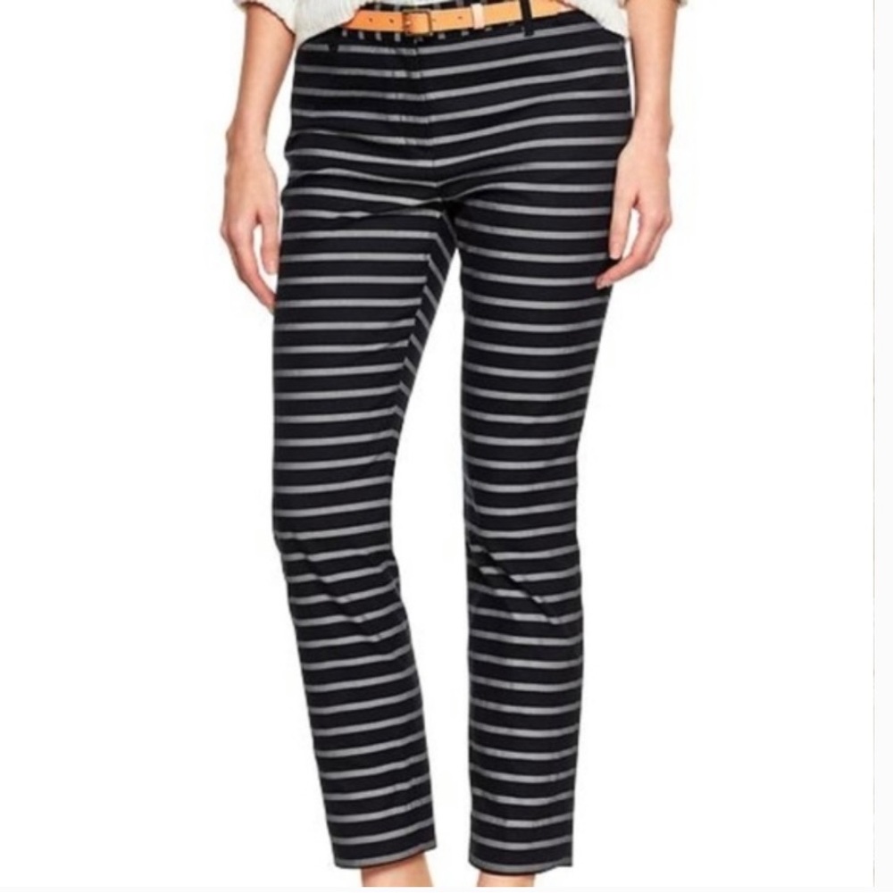 GAP | Slim Cropped Pants Blue Stripe Size 0